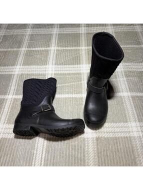 Sperry Top-Sider  Black Women's Walker Fog Rain Duck Boots Size 7